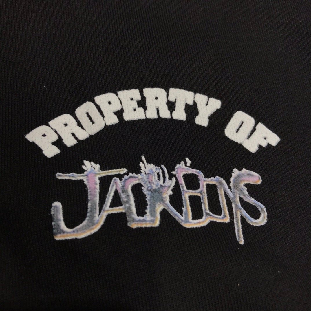 travisscottpropertyofjackboysshorts嘻哈字母松紧休闲裤