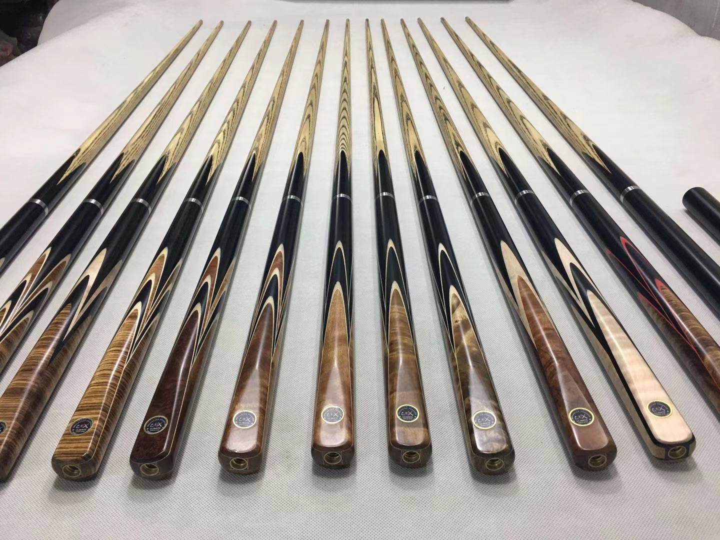 5mm(黑牌king王者)威斯特英式三节3/4黑檀杆台球杆英式小头杆  时尚