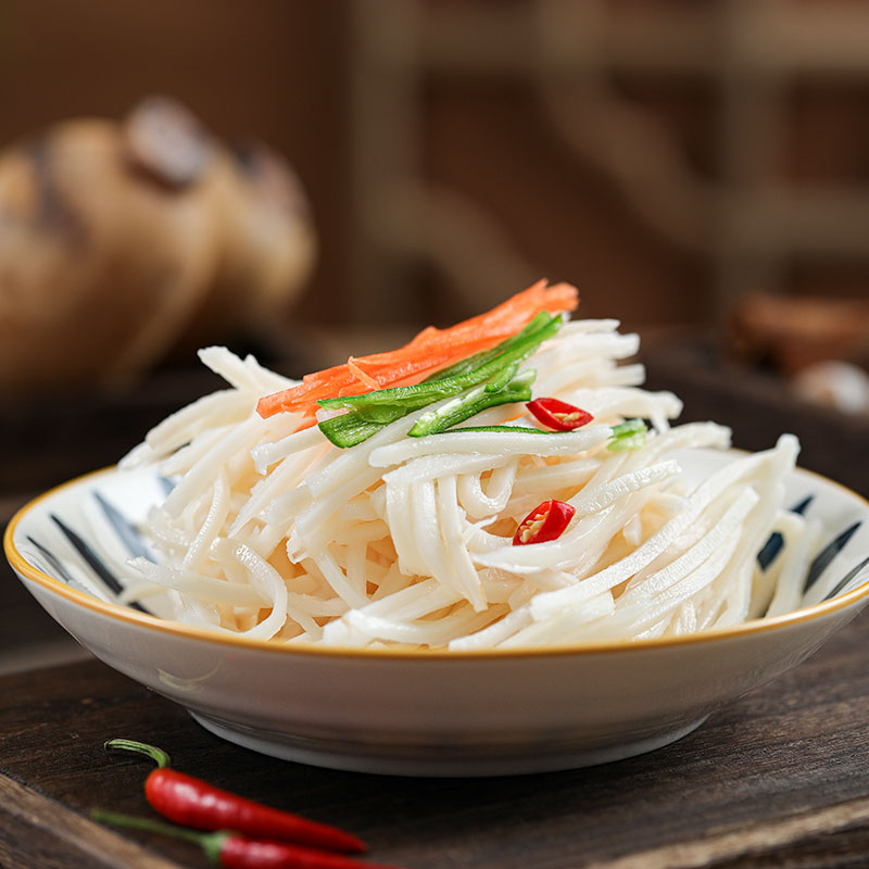 藕丝洪湖莲藕400g20袋新鲜切细藕条原味酒店餐饮莲藕