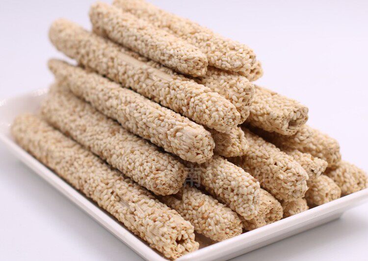 芝麻安徽南陵特产丫山藕糖麦芽糖杆糖点心年货膨化食品