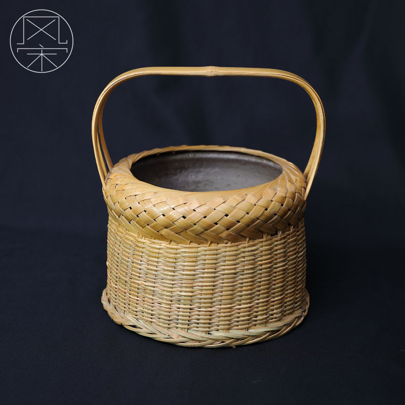 竹编暖手手炉老底底子冬日火铳烤火工具碳火桶竹编