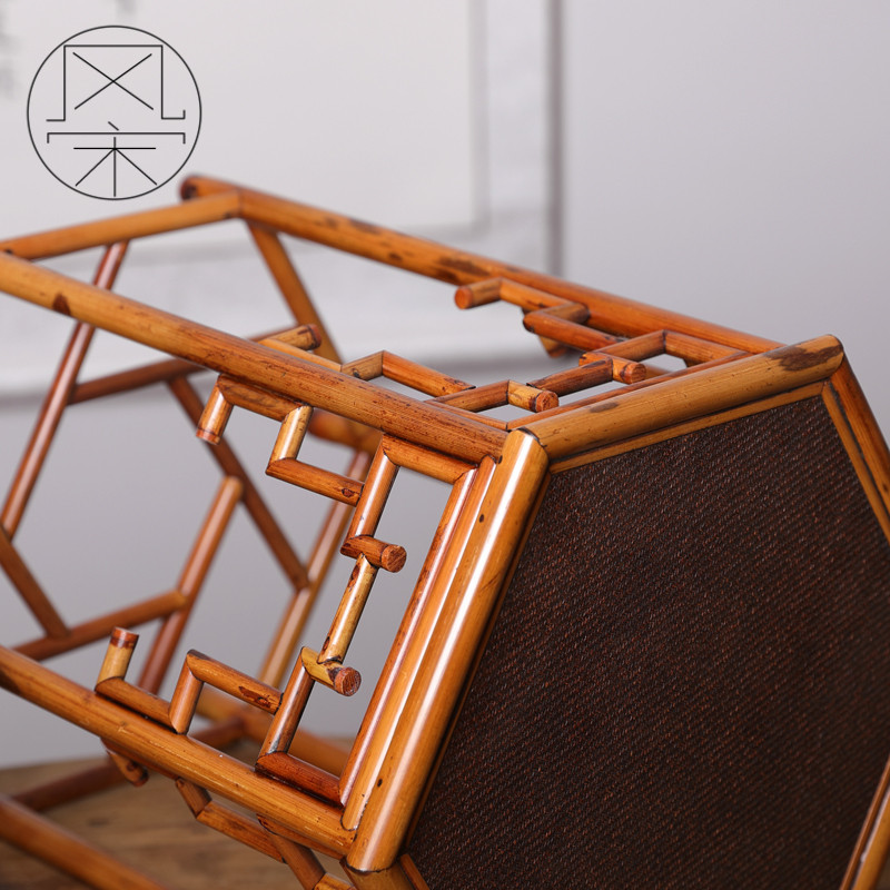 新中式仿古室内装饰古风复古展示架架子盆景竹木小花茶道