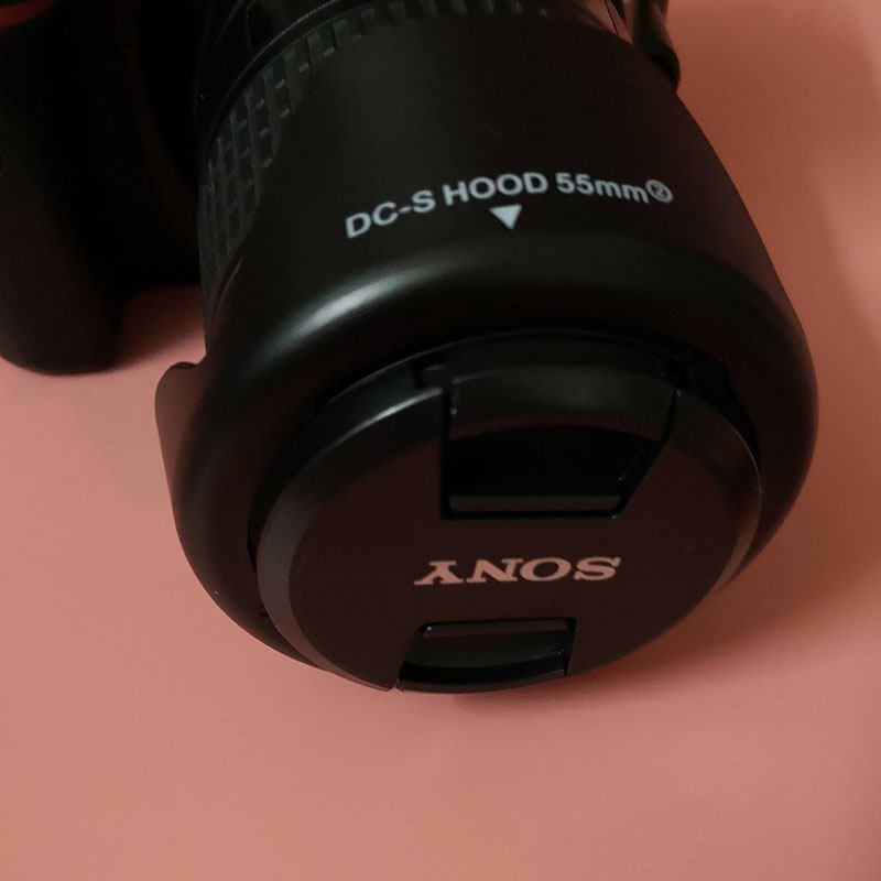索尼405mm遮光微单a6300a6000a5100相机配件1650镜头莲花遮光罩