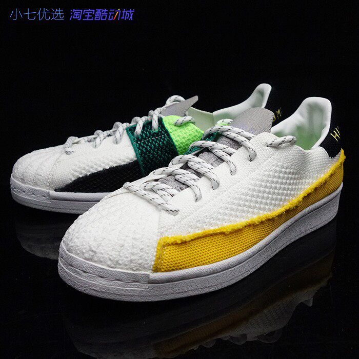 小七adidaspwsuperstar男女菲董联名贝壳头休闲板鞋跑步鞋