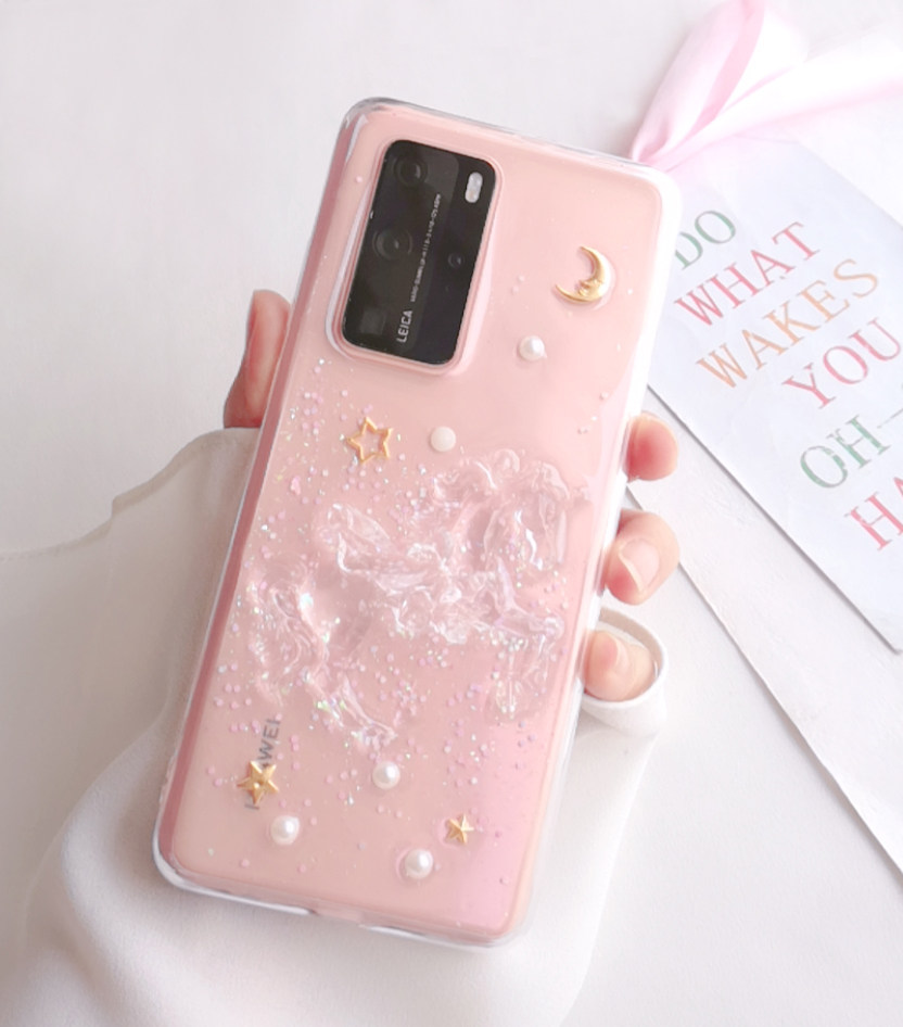 【手机保护套】浚双适用华为p40pro手机壳女款梦幻p30软胶