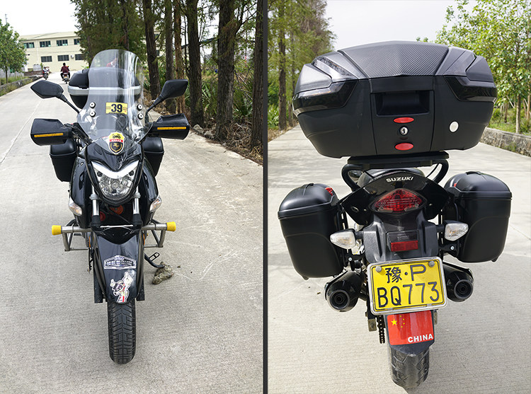 适用于铃木gw250改装装边250f侧箱e21摩托摩托车摩托车尾箱