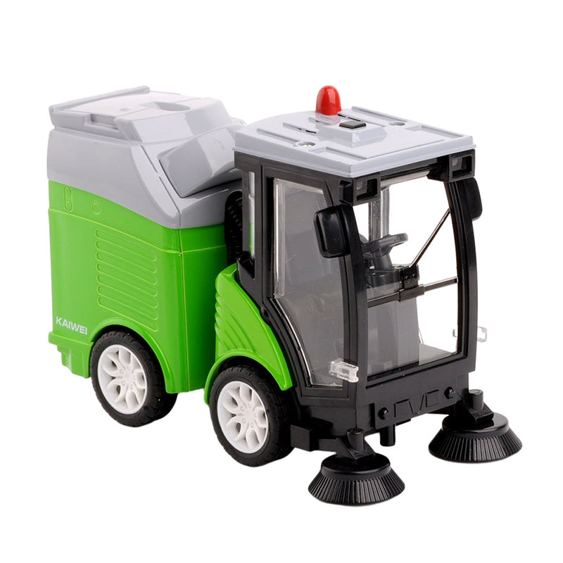 儿童清扫玩具合金汽车模型扫地道路清洁车耐摔带惯性