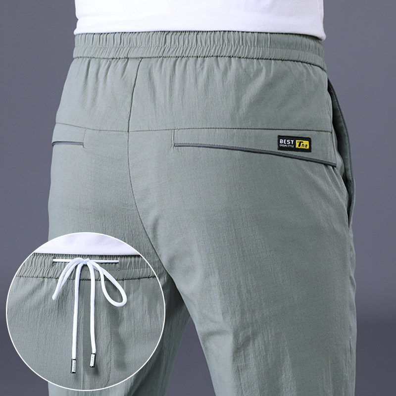 2022夏季新款休闲长裤男韩版潮流薄款直筒男夏外穿百搭休闲裤男裤