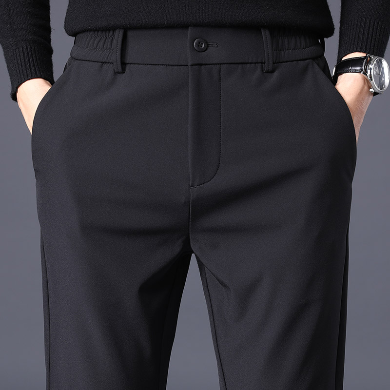 冰丝西裤男士夏季薄款修身直筒青年商务弹力2022新款休闲长裤子男
