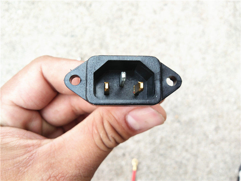 充电插座电动车充电器接头电瓶车防尘接口插头方头电动车线类