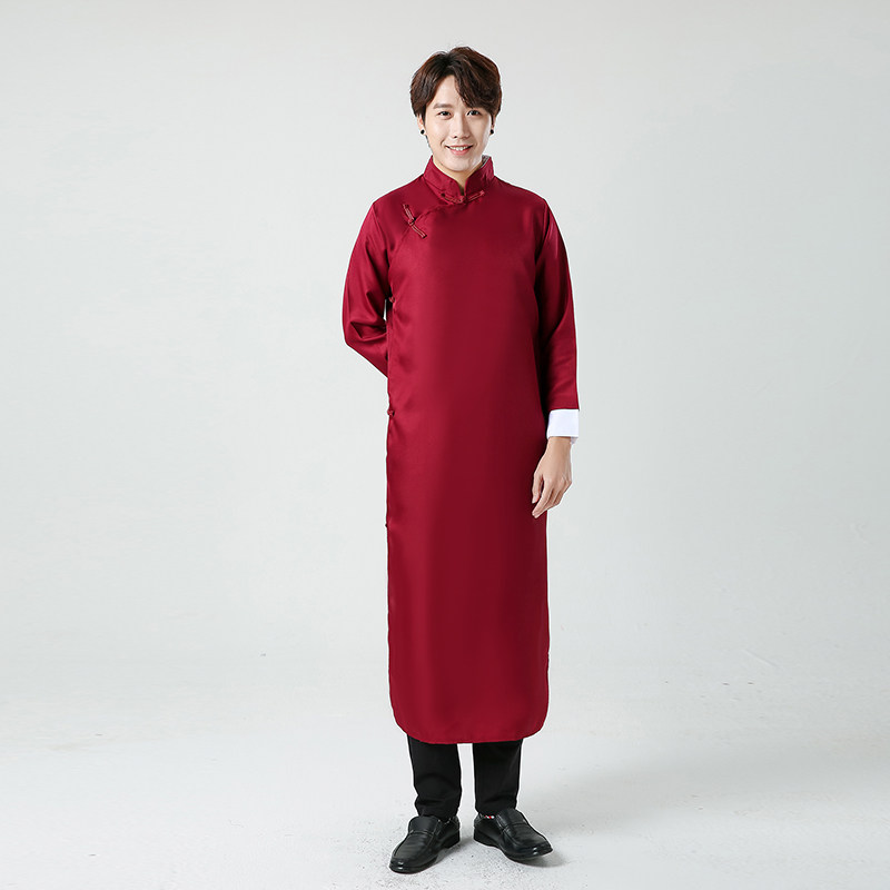 相声大褂演出服五四青年青年学青年学生学生装男士民国民族服装