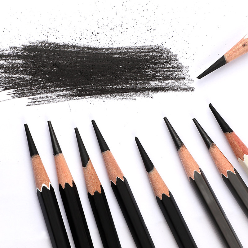 正品马利易削纸炭笔画笔素描14b12b哑光铅笔碳笔炭笔