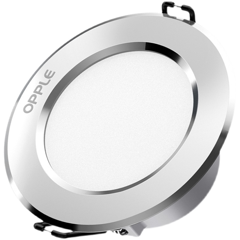 欧普照明led筒灯嵌入式家用铜灯3w5w7w三色变光客厅筒灯