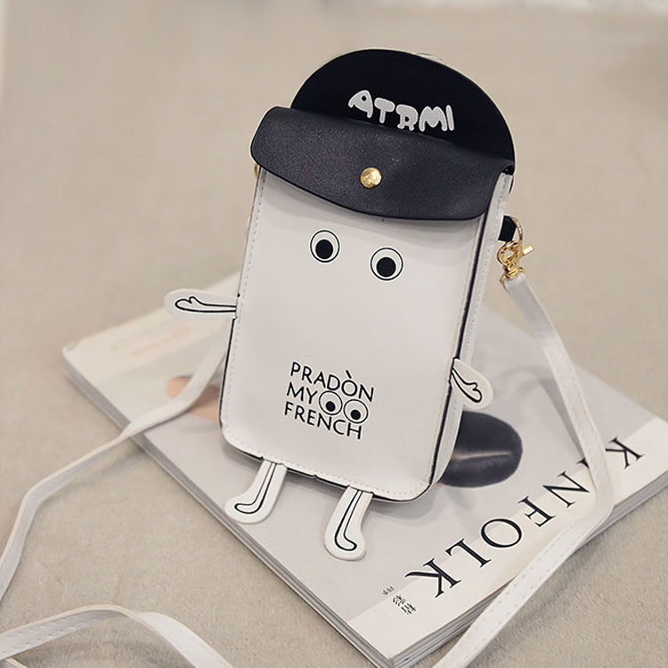 机器人ins超火可爱萌少女蹦迪仙女小包包韩版网红单肩斜跨手机包