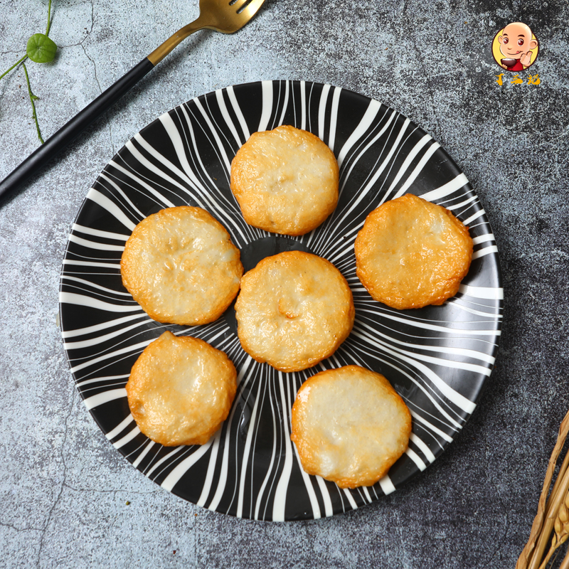 手打墨鱼小鱼潮汕风味海鲜炸鱼饼鱼手工火锅鱼糕