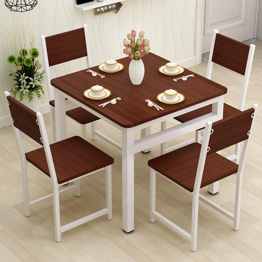 简易四方桌正方形餐桌小方桌简约现代餐桌椅组合小户型家用吃饭桌