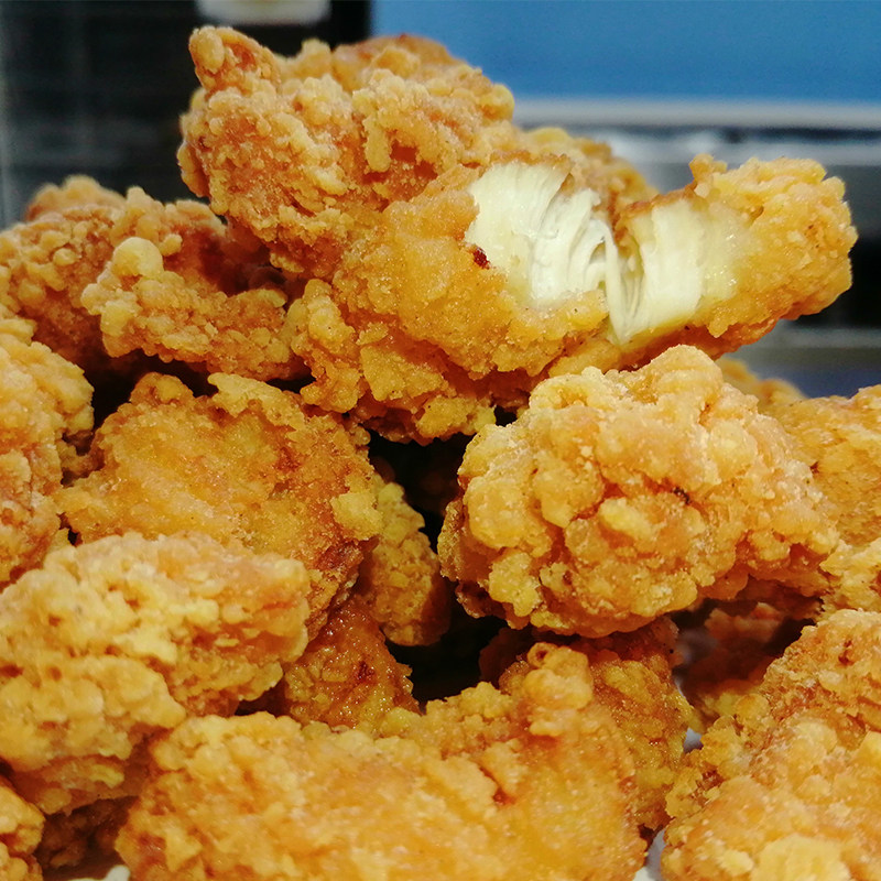 牧爵劲爆鸡米花盐酥鸡汉堡店小吃冷冻裹粉鸡块家庭装商用2斤装