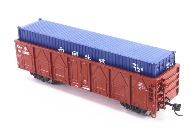 模型中国c64红色ho海通c64k敞车货运车厢火车模型