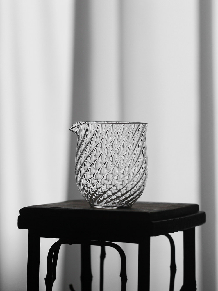 云雾初雪公道玻璃公杯设计师璃光手作品日式侘寂分公道杯