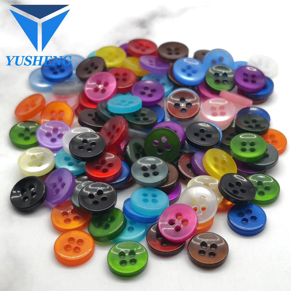 diy彩色扣子四孔珠光碗型纽扣衬衫扣儿儿童纽扣