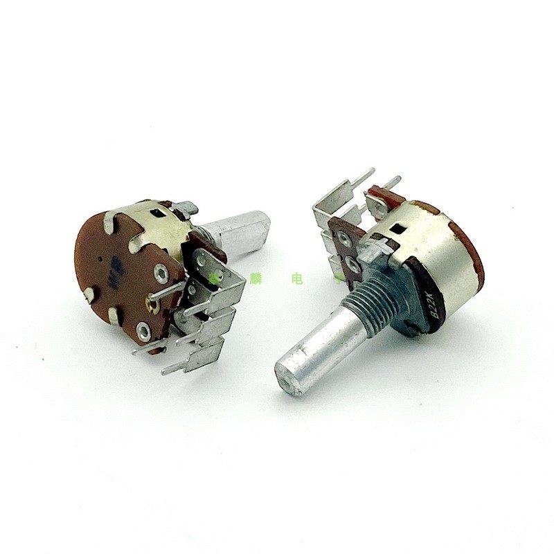 开关台产脚带旋转单联电位器b22k调光5脚立式电位器