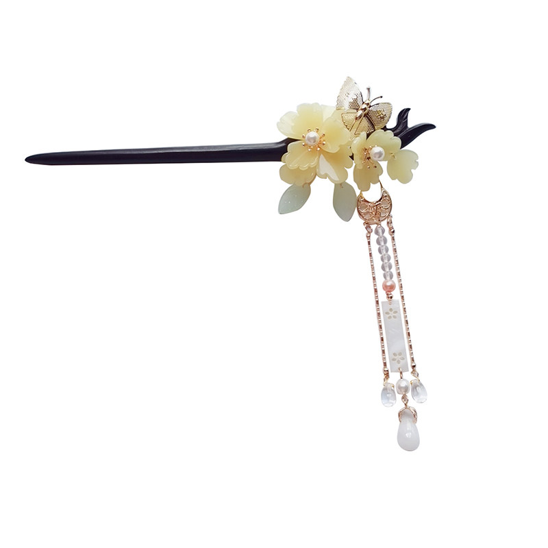 古代流苏怯花品包服饰品服饰步摇长流风发花发发饰