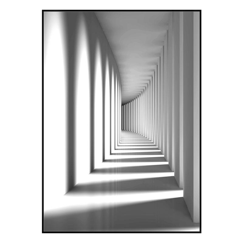 并进黑白灰建筑空间光影装饰画视觉延伸伸展增大现代装饰画