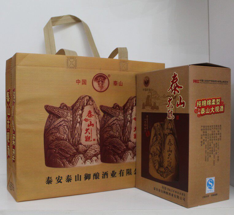 山东泰安特产泰山大观御酿纯粮绵柔浓香型52度500ml礼品白酒包邮