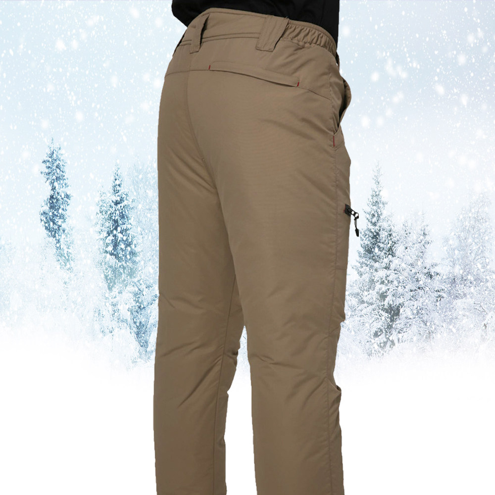 男式羽绒裤男士外穿 可脱卸超厚白鸭绒内胆高腰修身休闲保暖棉裤