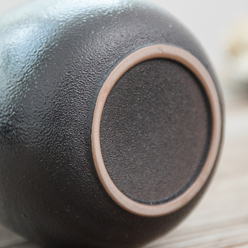 酒壶陶瓷日式黑陶一斤半斤小酒便携式仿古手提家用酒壶