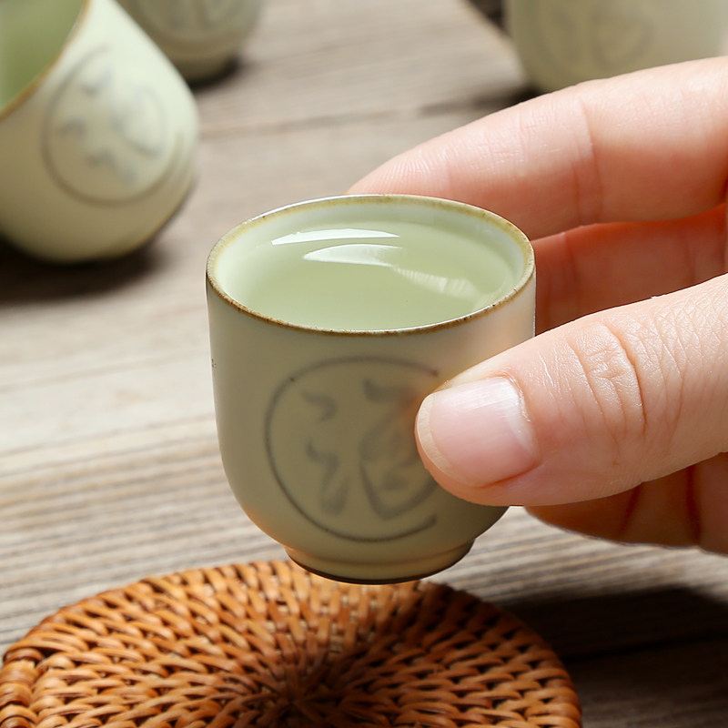 酒杯陶瓷小酒汝窑酒盅小号25毫升5钱烈酒白酒白酒杯