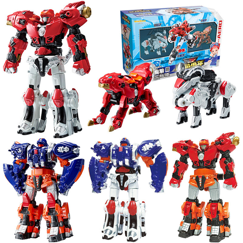 核晶少年玩具合金变身自动合体夺晶战兽环手表儿童机器人