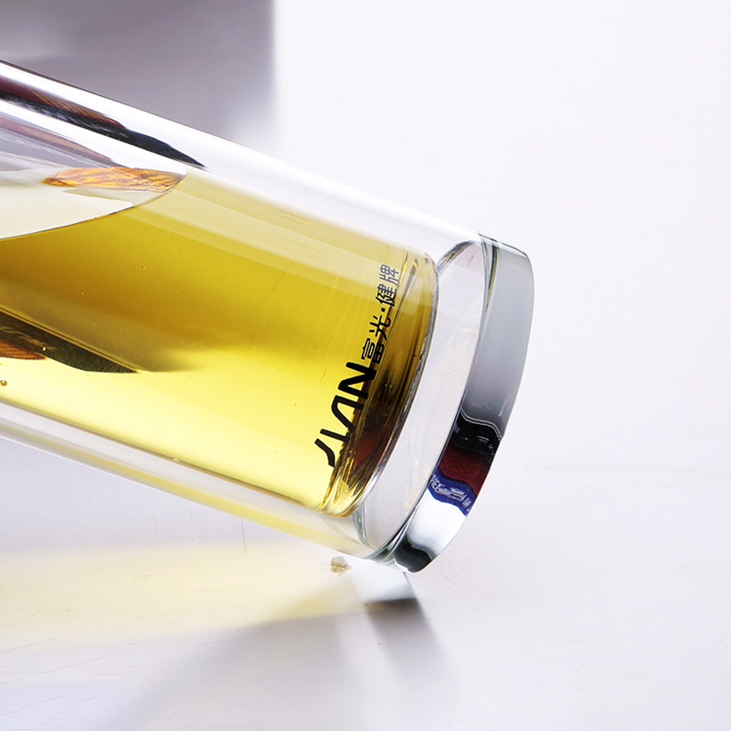 富光x110健牌双层水晶玻璃杯老年人加厚耐用隔热茶水杯280/320ml