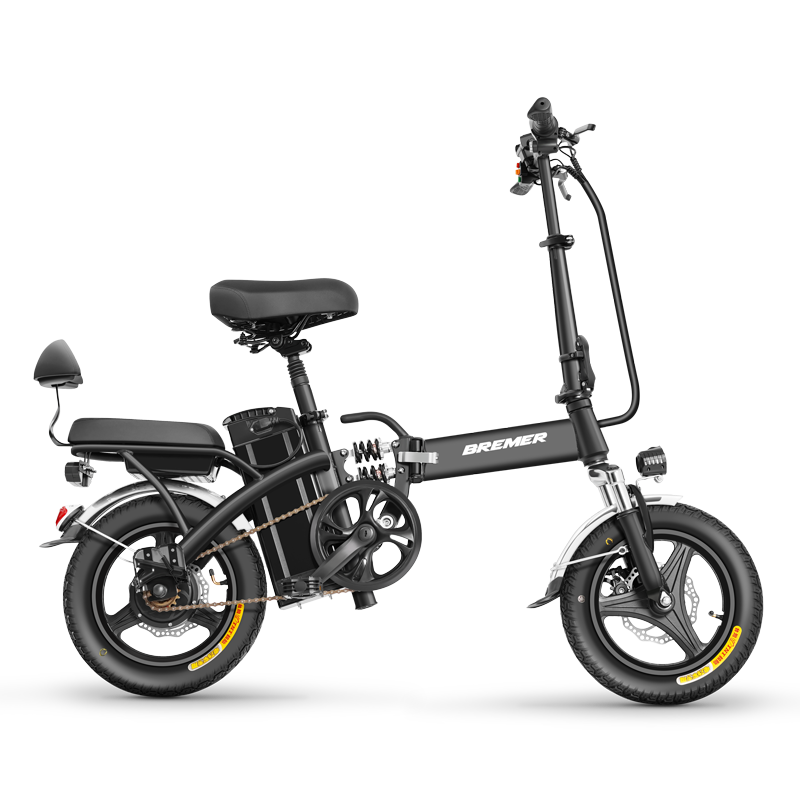 bremer折叠电动自行车锂电池电动车代步代驾小电瓶车3c认证新国标