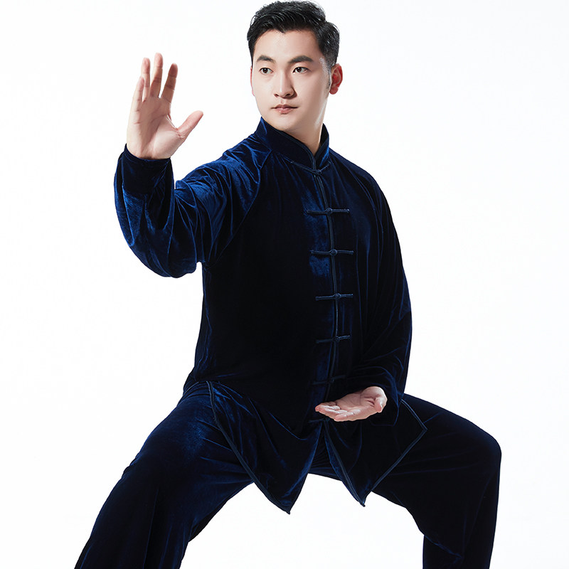 金丝绒太极服男秋冬季加厚太极拳服装女款武术服表演练功服武印象