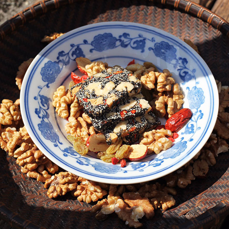 核桃仁黑芝麻片500g