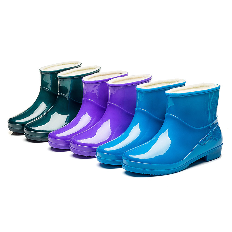 水鞋女防水雨靴防滑水靴夏水靴低帮时尚短筒加绒雨鞋