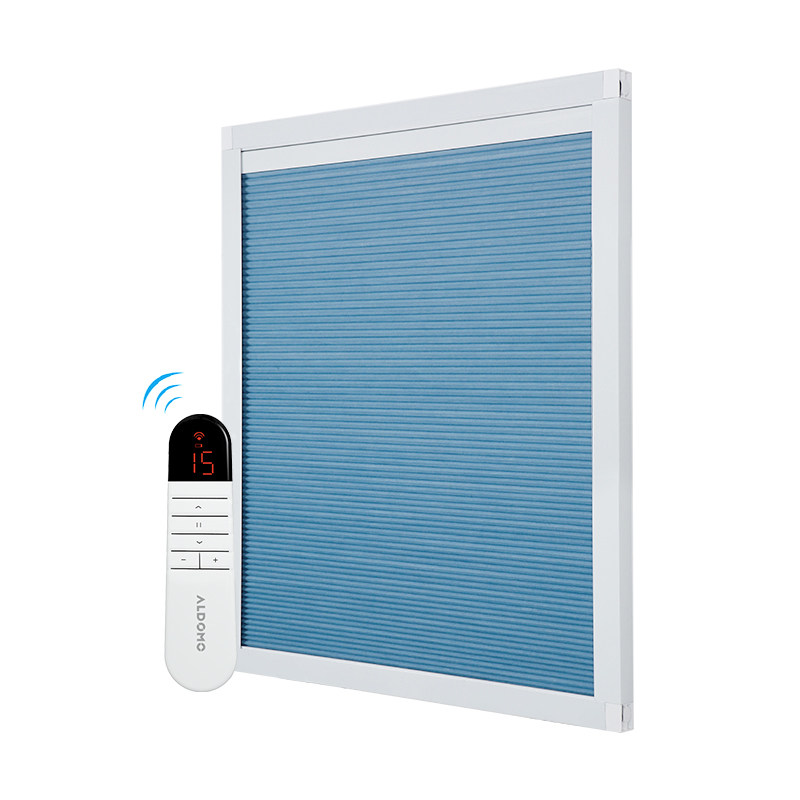 aldomo电动阳光房遮阳顶帘防晒百叶百叶窗窗帘遮光百叶帘