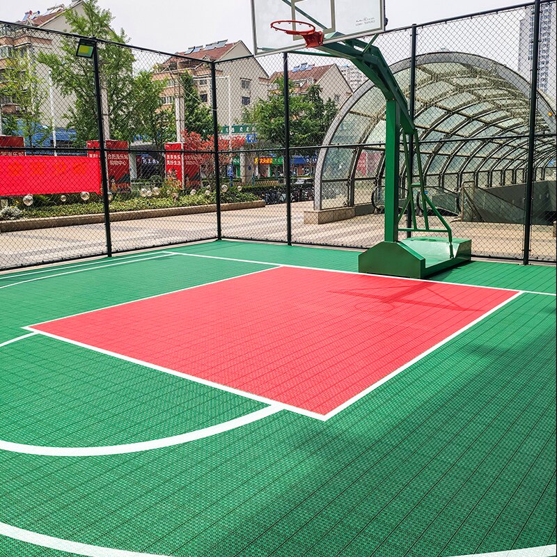 篮球篮球场场地户外塑料拼装塑胶地面地垫拼块塑胶