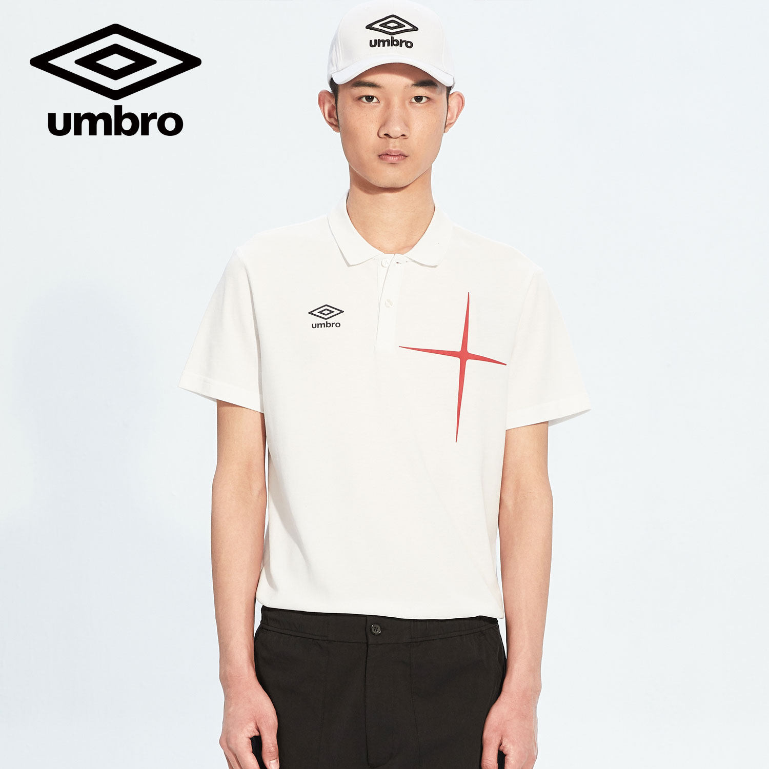 umbro茵宝 夏季新款男子翻领潮流休闲polo衫男运动短袖t恤