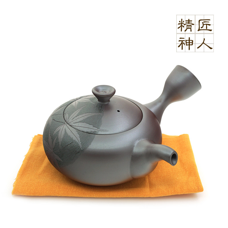 现货日本万古烧名家清水醉月大师手工茶壶进口茶壶