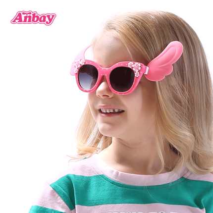 anbay安比儿童太阳镜防紫外线女童墨镜宝宝宝幼儿偏光太阳眼镜