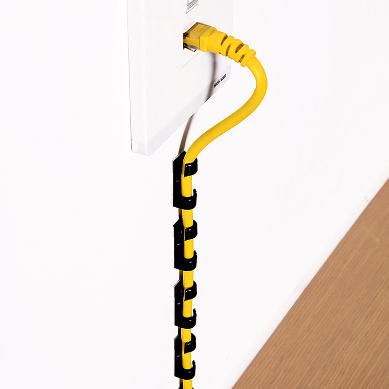 理线器电线固定免钉自粘式无痕网线卡子插板走线夹收纳卡扣固线扣