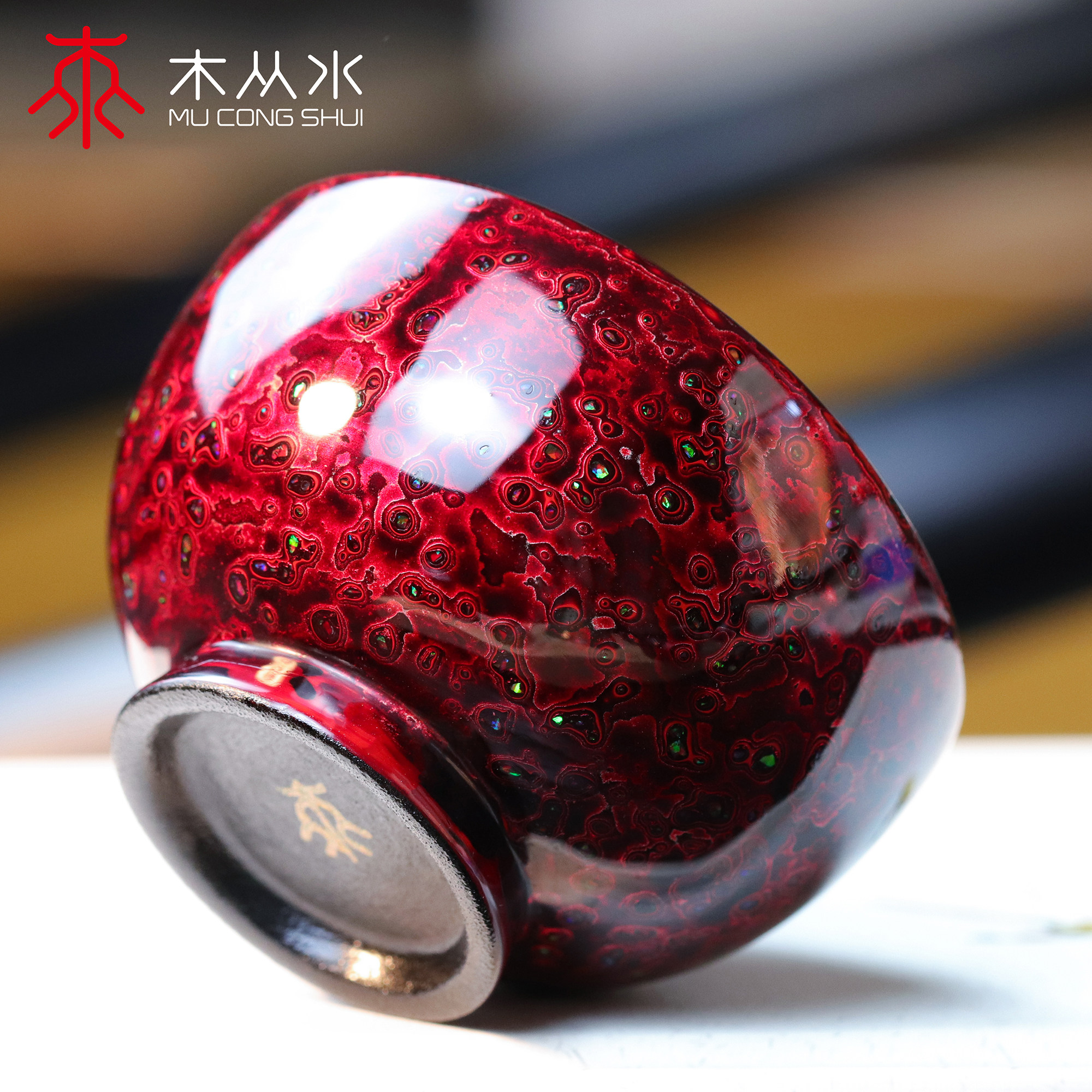 漆器生漆非遗手工原创制作茶碗天然茶杯大漆漆器