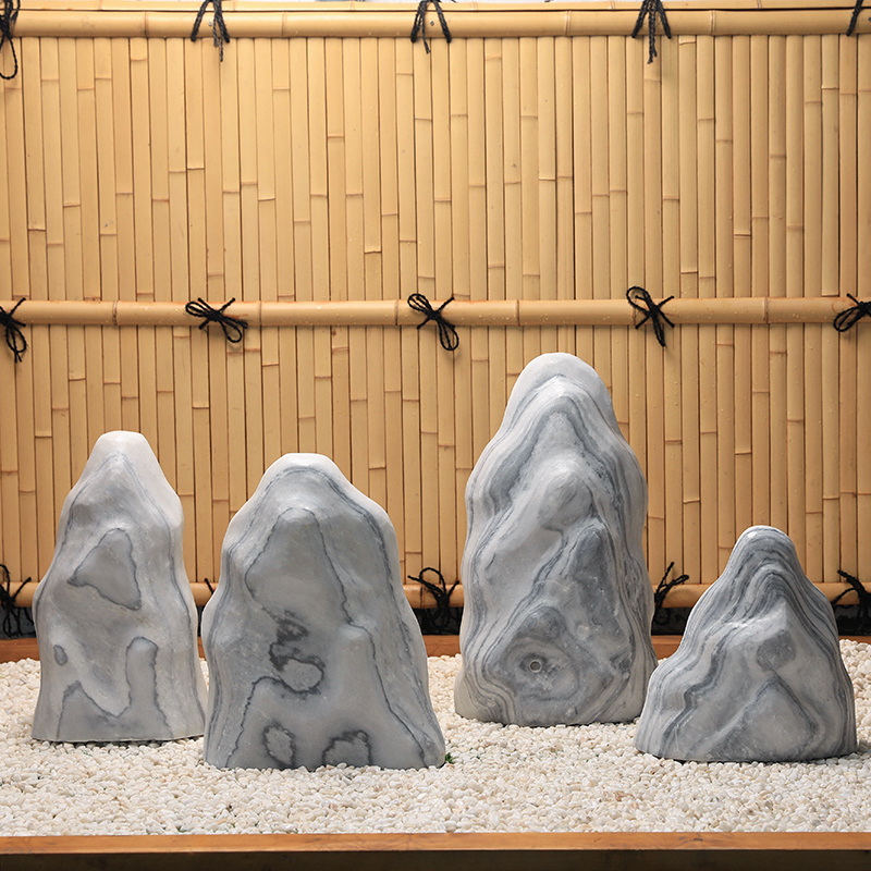 石头山水楼梯石楼梯景观布置雪浪石室内摆件山石石雕