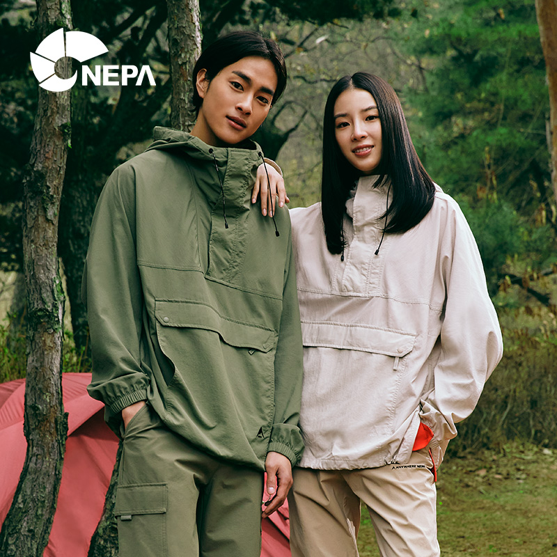 NEPA耐葩2022春秋户外男女同款长袖套头休闲夹克外套7IC0663