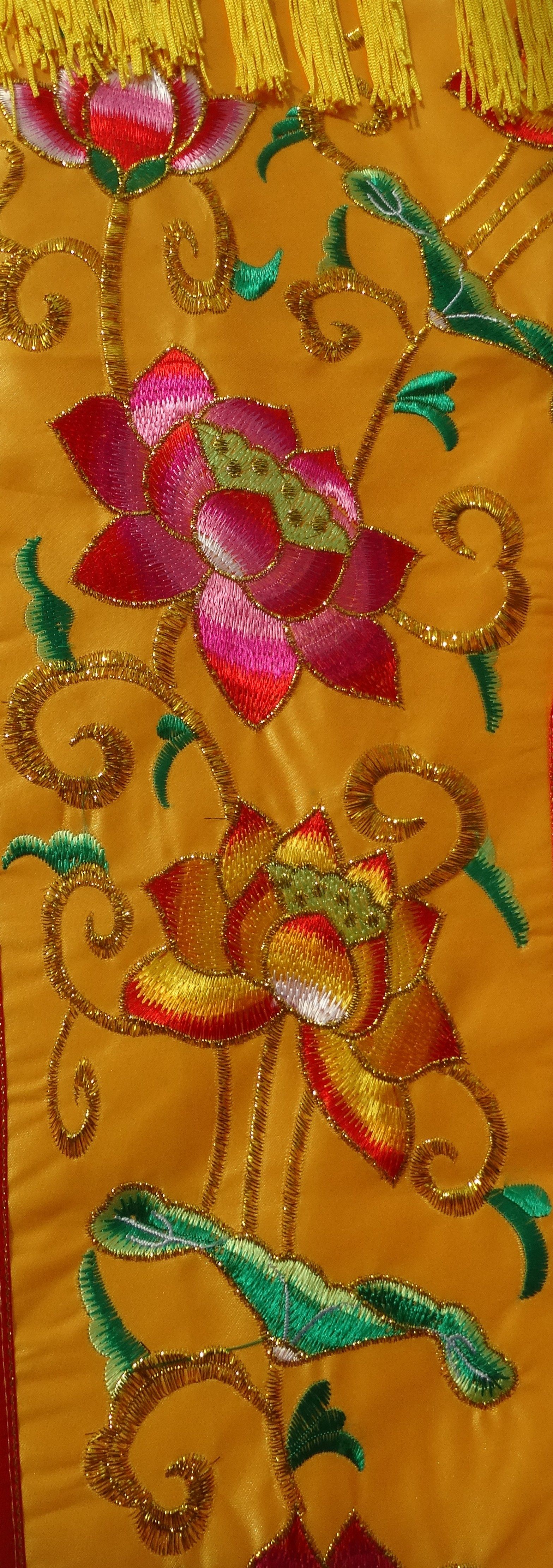 5米佛龛挡佛帘莲花佛帐龙门佛门佛=教用品花帐幡门经幢长幡绣品