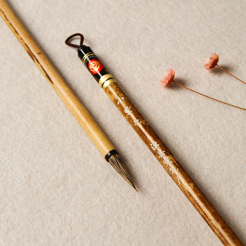 三兔毛笔小紫毫宣笔小楷兔毫笔工笔画瘦金文房四宝蝇头毛笔