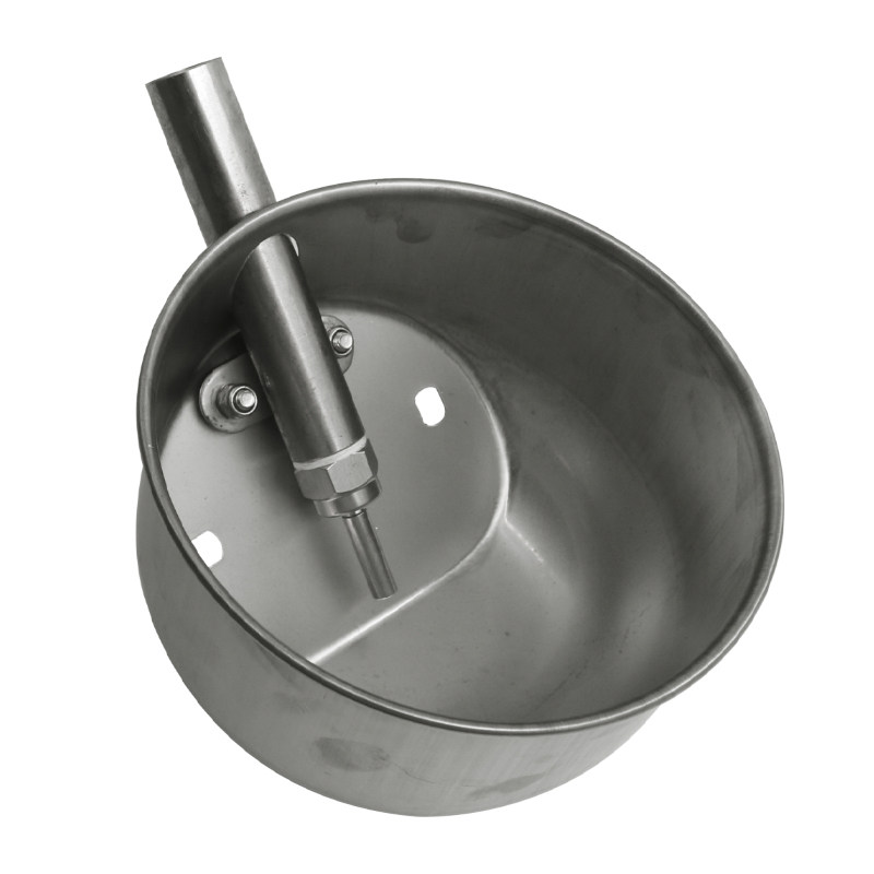 猪用17cm不锈钢圆形大号饮水碗畜牧养殖育肥猪母猪自动饮水器喝水