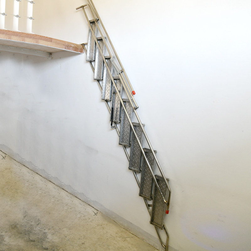 折叠家用不锈钢靠墙户外贴墙楼梯车库家用梯